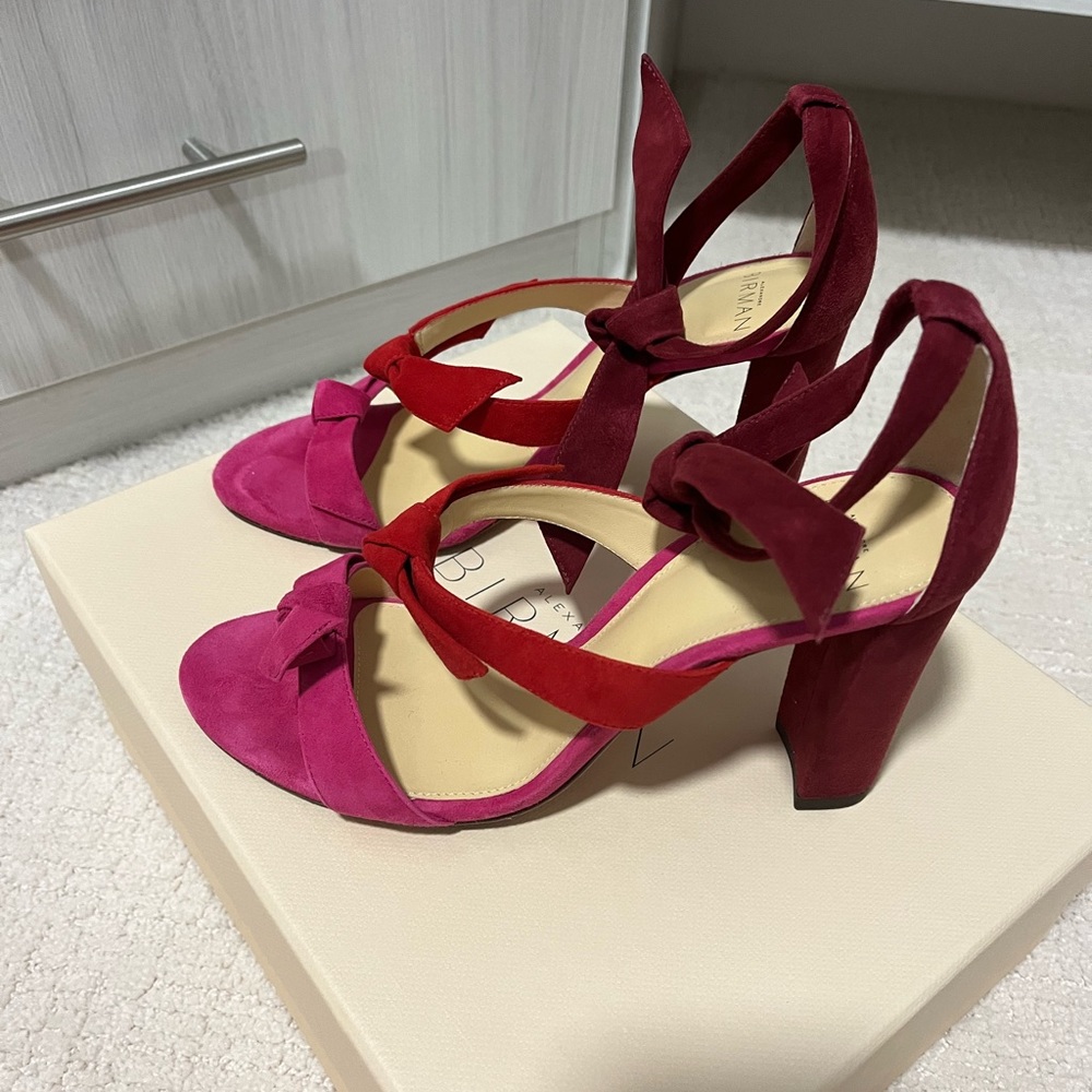 Alexandre Birman Lolita 90 pink red ombré sandals